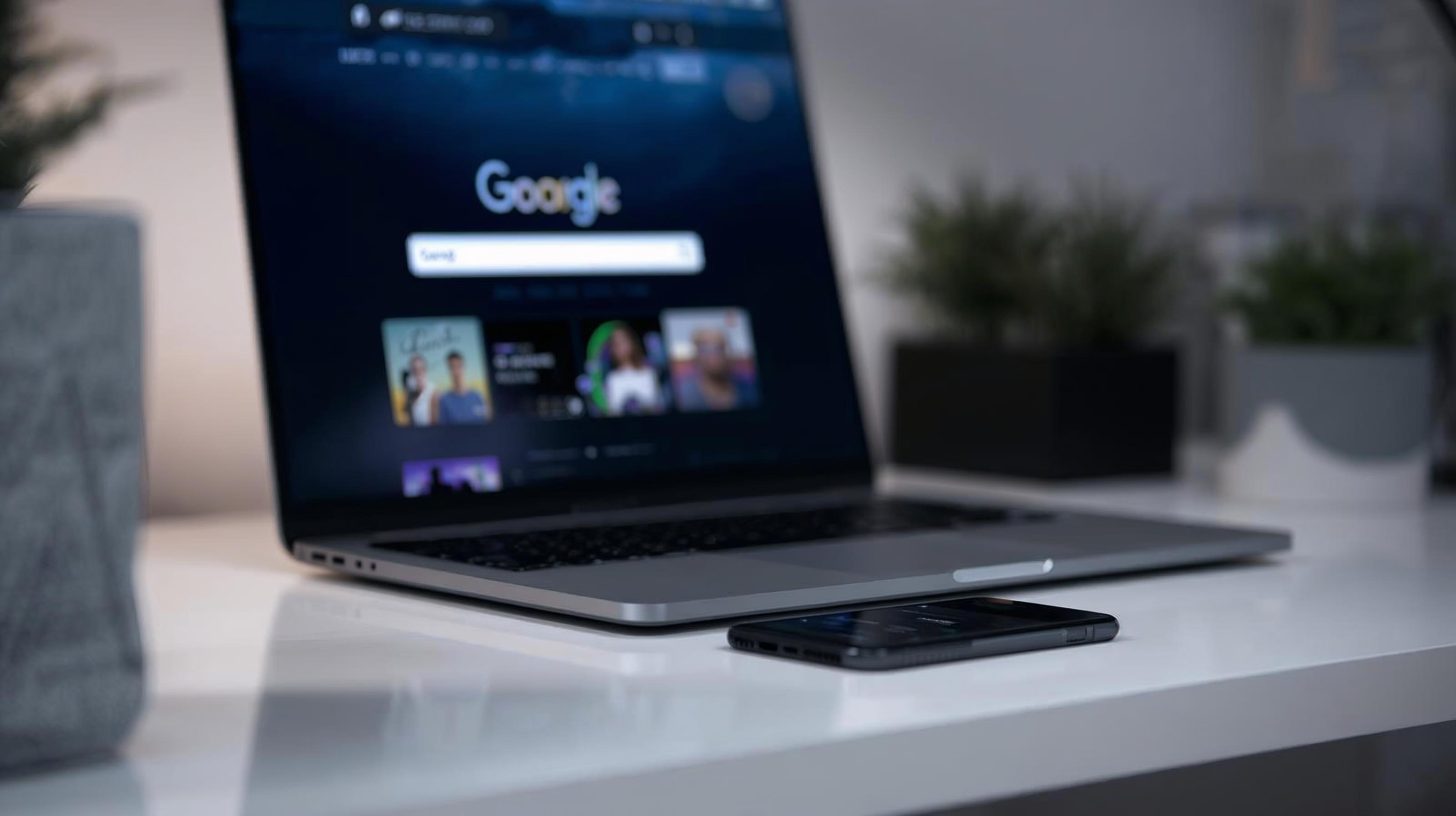 Magnifying glass over a search bar, symbolizing local SEO